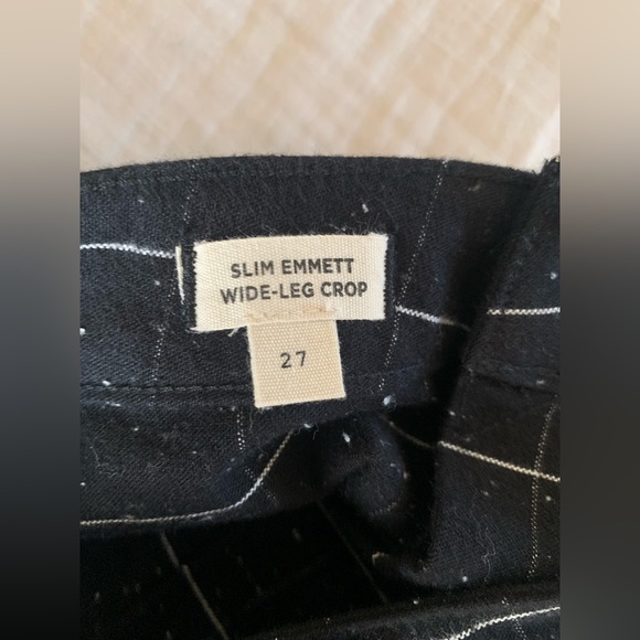 Madewell Slim Wide leg pants in black speckled windowpane size 27 - Picture 12 of 16